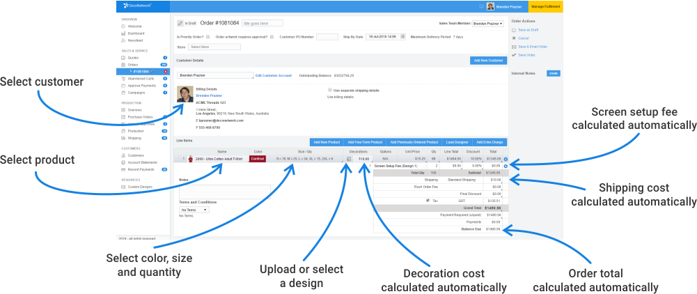Easy screen print quotes and order